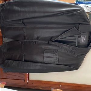 Saks fifth avenue classic leather blazer